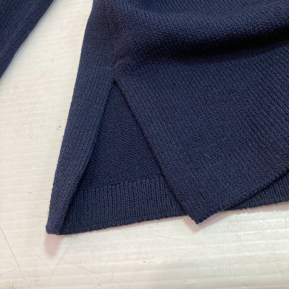 Vtg St. John Evening By Marie Gray Navy Blue Faux Diamond Knit Jacket Sz 6 - Picture 7 of 9